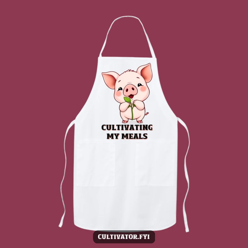 Funny Piglet Sprout Apron: Garden with Pride and Laughter