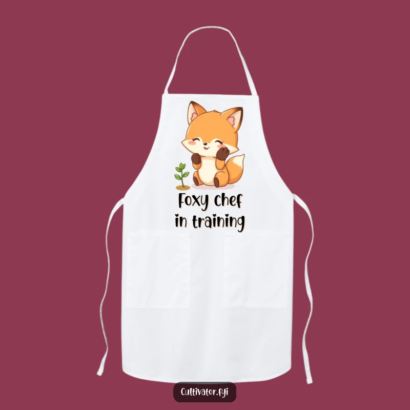 Funny Fox Gardener Apron: Gentle Sprout Tending Friend, Practical Funny Gift!