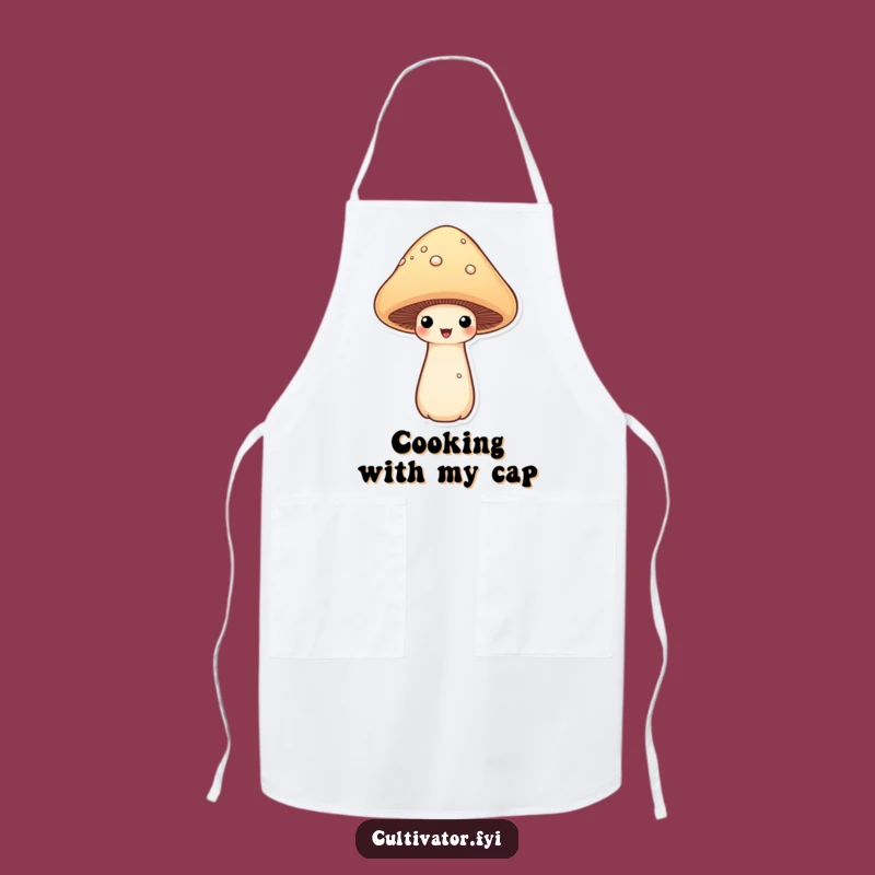 Funny Proud Mushroom Apron: Kitchen Fungi Humor for a Cook's Gift