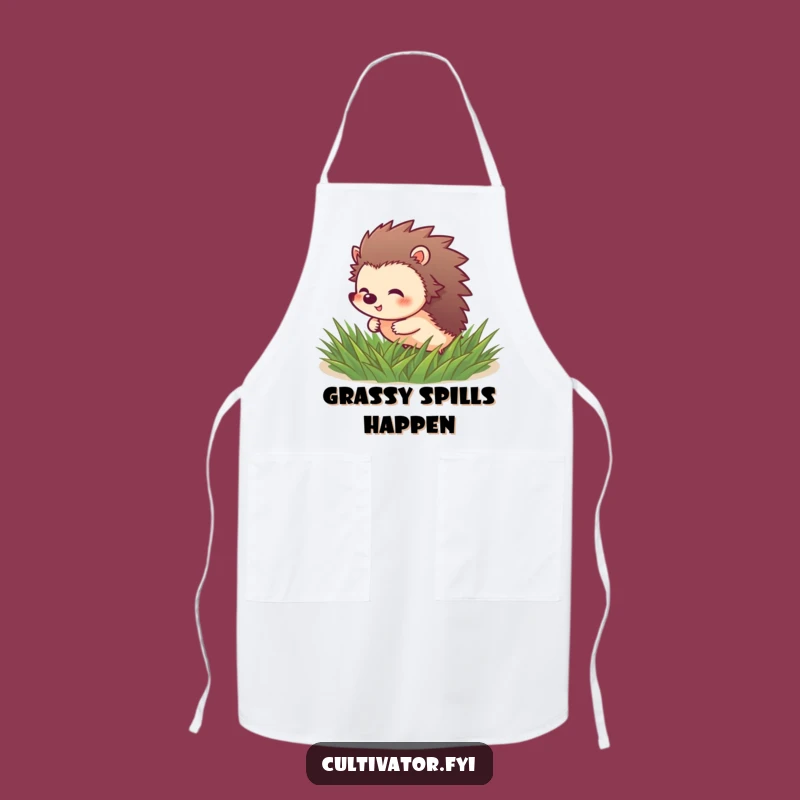 Funny Hedgehog Chef Apron: Giggling Joyful Friend, Practical Funny Gift!