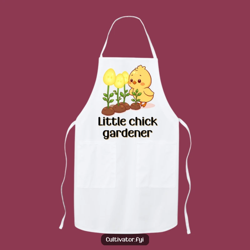Funny Chick Gardening Apron - Adorable Gift for Gardeners & Bakers