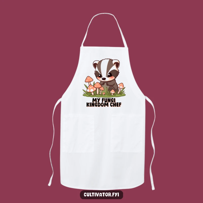 Funny Badger Mushroom Apron - Kitchen Curiosity - Ideal Funny Gift