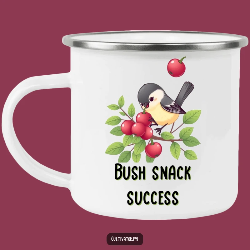 Funny Chickadee Camping Mug: Outdoor Cheer, Bird Watching Fun, Perfect Funny Gift