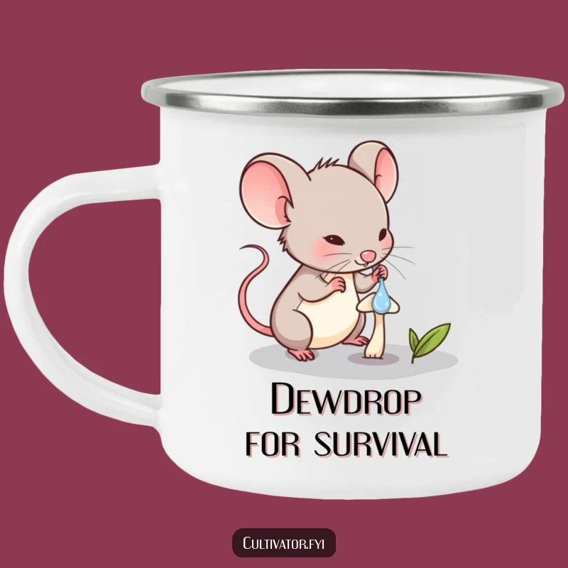 Funny Mouse Campfire Mug: Diligent Mushroom Watering Friend, Outdoor Funny Gift!