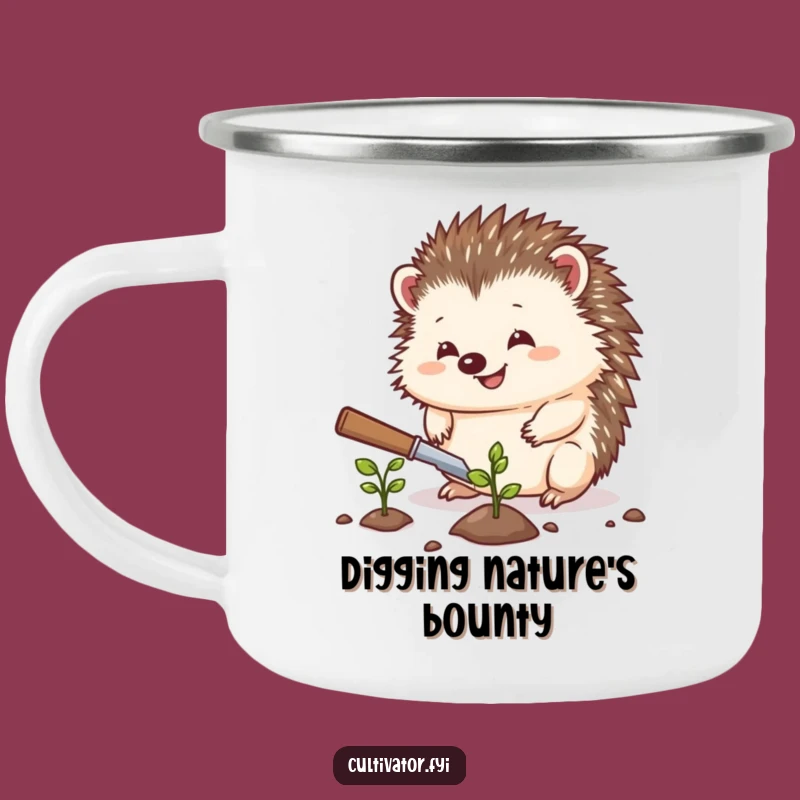 Funny Hedgehog Camping Mug: Garden Adventures, Planting Spirit, Perfect Funny Gift
