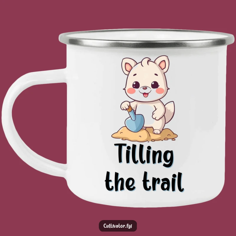 Funny Gardening Animal Camping Mug: Trowel Time Adventure - Rugged Funny Gift