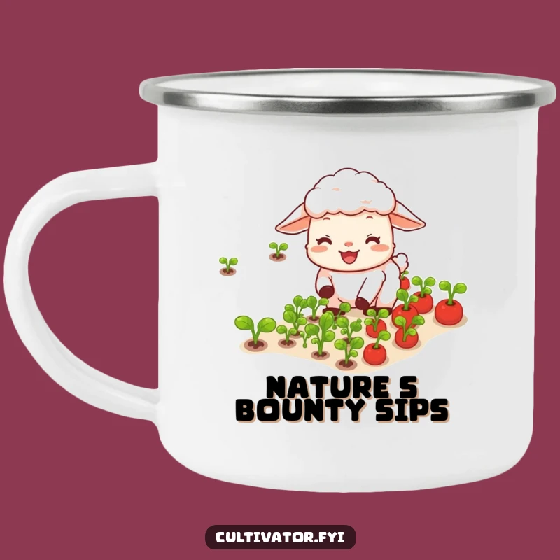 Funny Sheep Vegetable Camping Mug: Outdoor Garden Companion