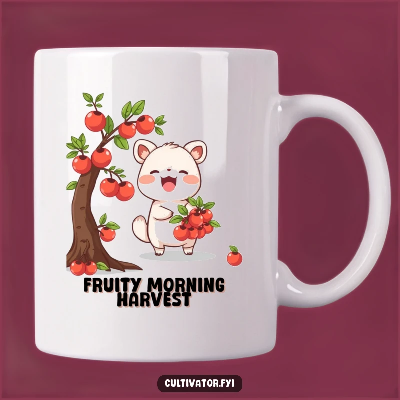 Funny Fruit Harvester Mug: Joyful Animal Funny Gift for Garden Lovers