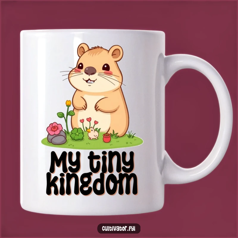 Funny Capybara Gardener Mug: A Peaceful Rodent Enjoying Nature, Perfect Gift