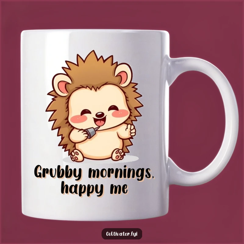 Funny Hedgehog Digging Mug: Hilarious Gardener's Delightful Surprise Gift