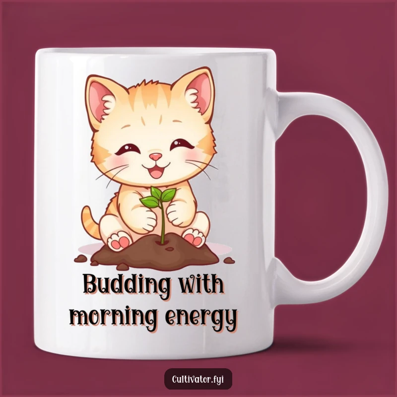 Funny Kitten Planting Mug: A Gardener's Humorous Gift for Cat Lovers