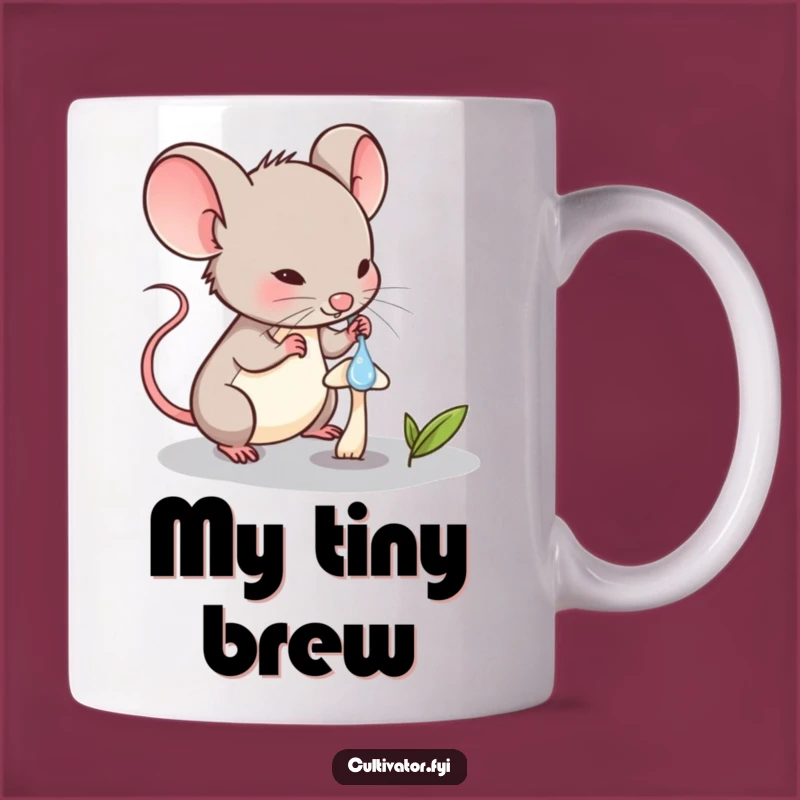 Funny Mouse Gardener Mug: Diligent Mushroom Watering Friend, Perfect Funny Gift!