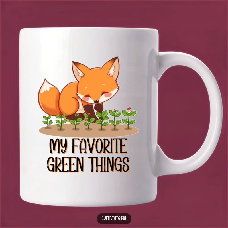Funny Fox Gardener Mug - Playful Seeding Humor, Perfect Gift for Plant Lovers