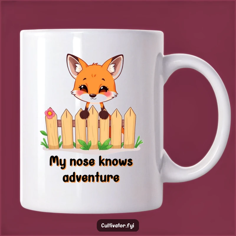 Funny Fox Garden Peek Mug - The Perfect Funny Gift for Nature Lovers!