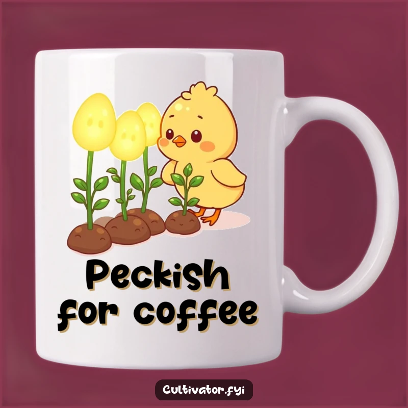 Funny Chick Gardening Glow Mug - Adorable Plant Lover Gift