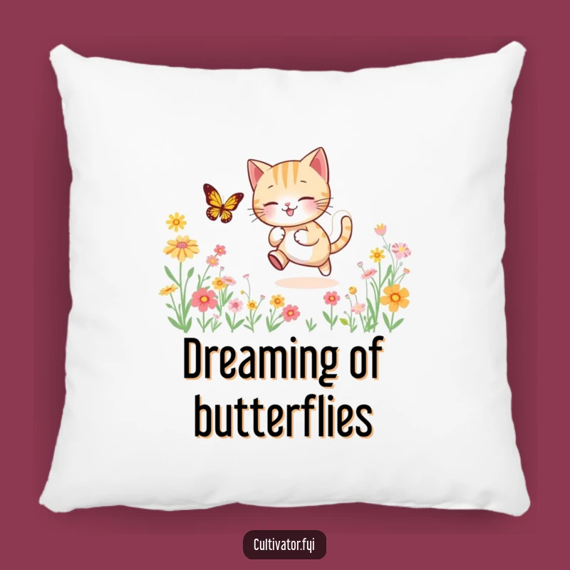 Funny Cat Chase Pillow - Soft Cushion for Playful Comfort - Perfect Funny Gift