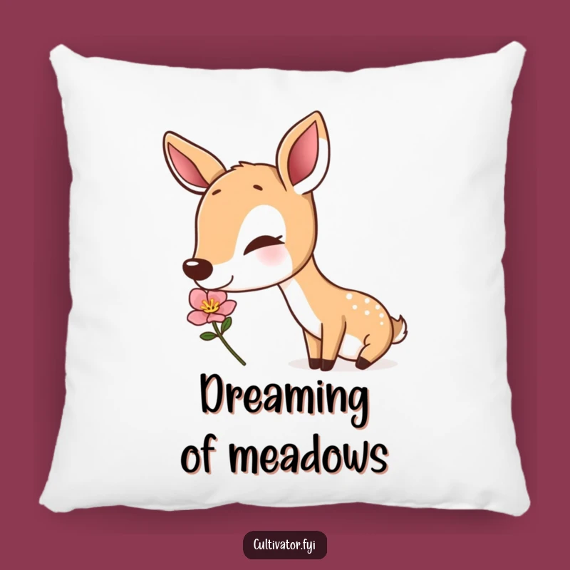 Funny Deer Pillow: Cozy Comfort, Peaceful Scene, Perfect Funny Gift for Relaxation