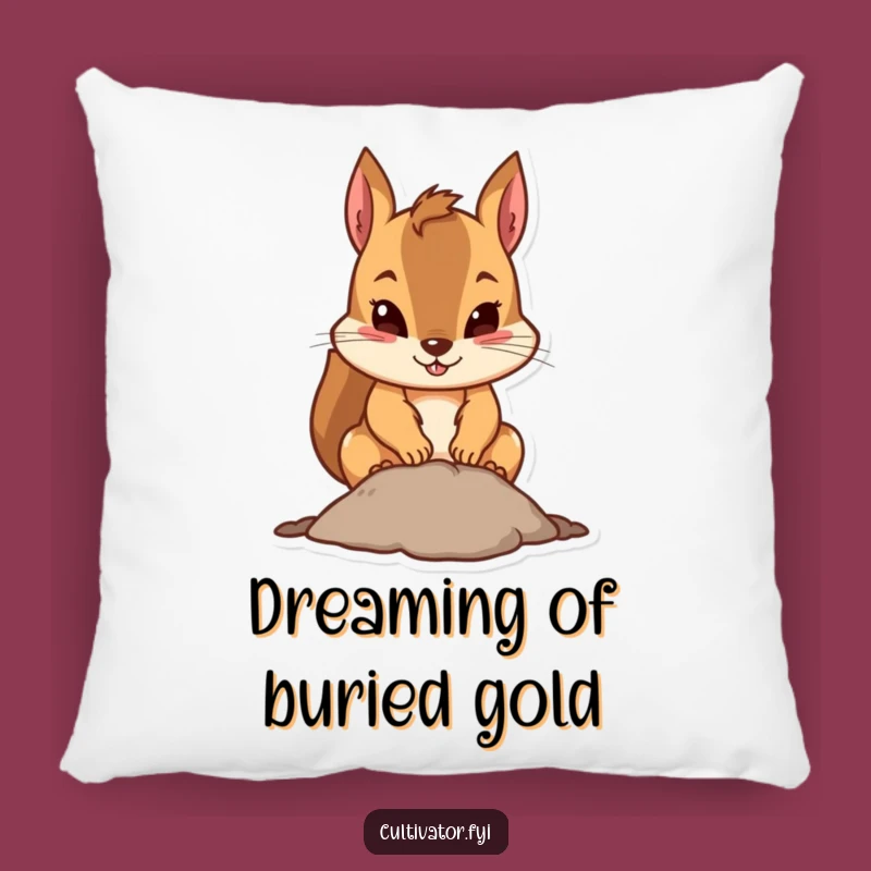 Funny Squirrel Pillow: Comfy Funny Gift for the Determined Decorator