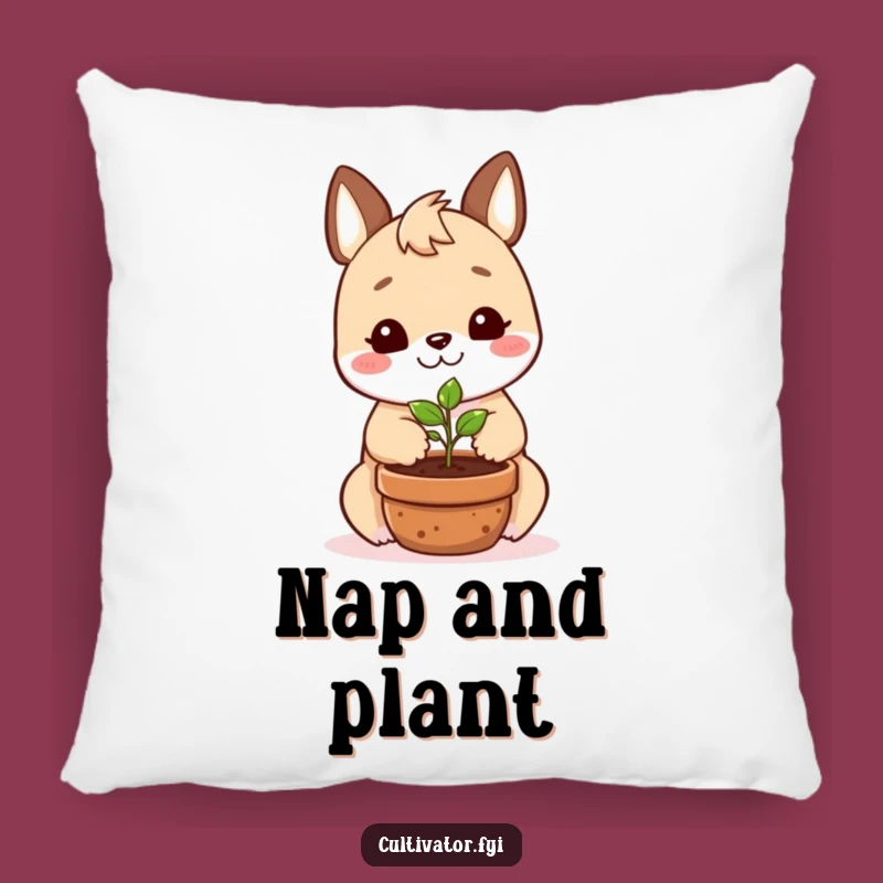 Funny Gardener Animal Pillow: Cozy Growth, Delightful Funny Gift!