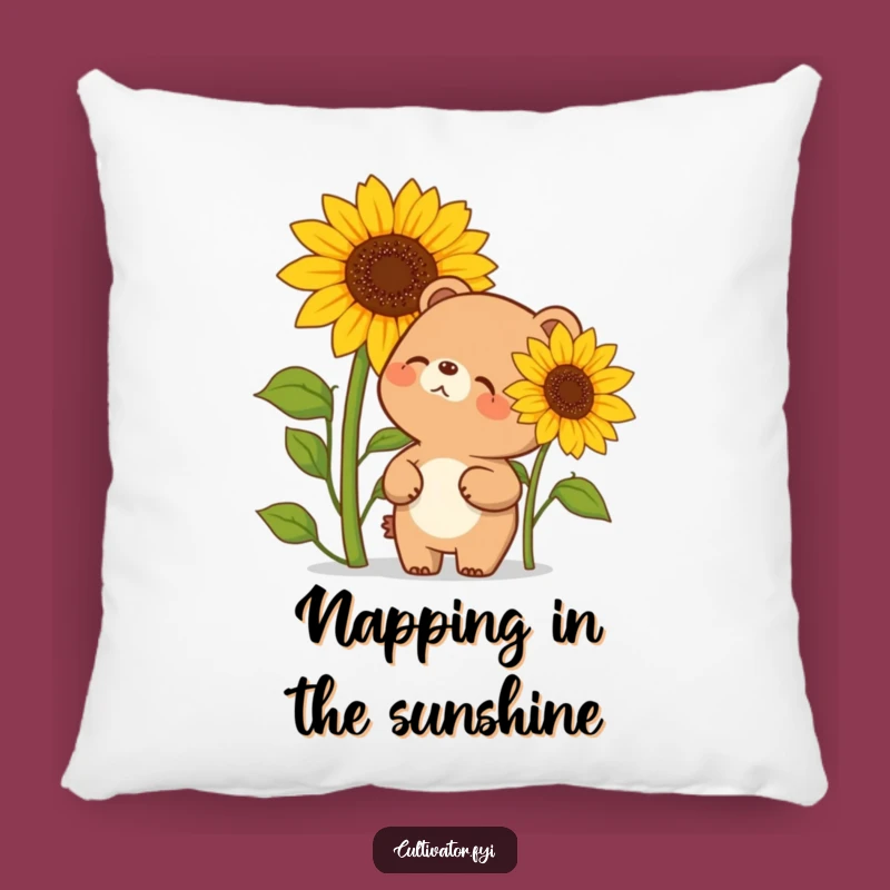 Funny Giggling Bear Pillow - Cozy Cushion with Nature's Humorous Delight