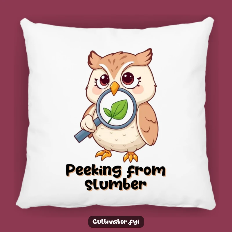 Soft Funny Owl Magnifying Pillow - Cozy Explorer Comfort!