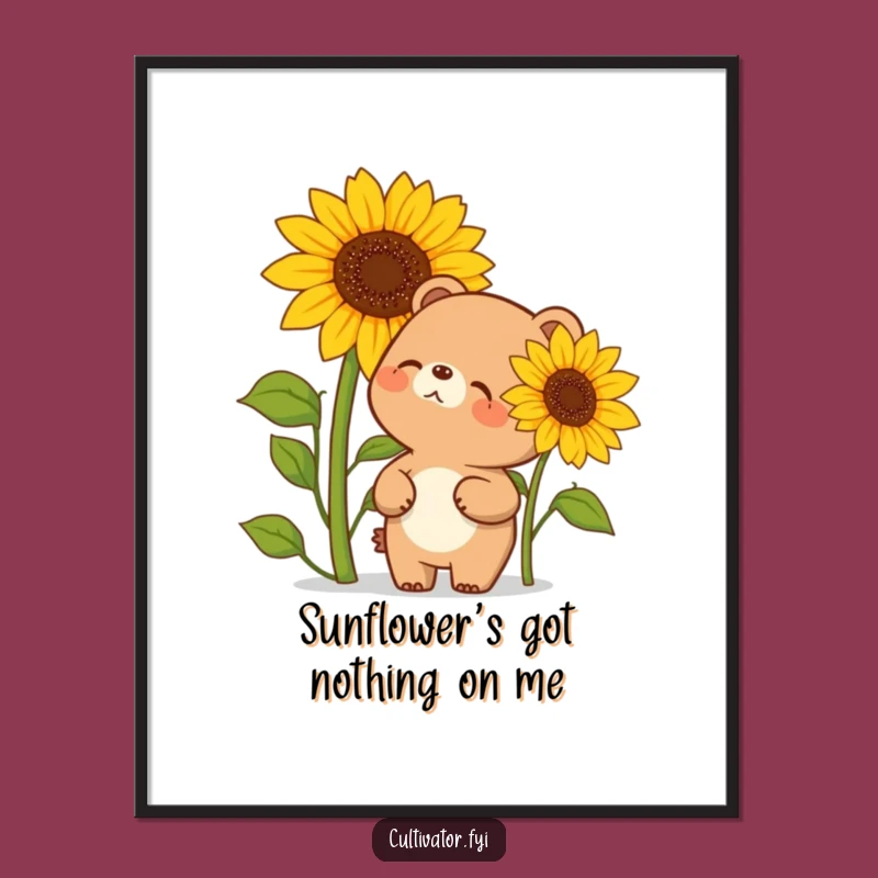 Funny Giggling Bear Digital Art Print - Instant Nature Humor Download - Perfect Funny Gift