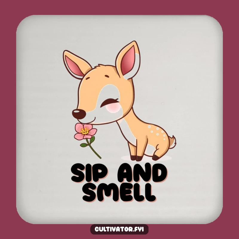 Funny Deer Coaster: Protect Surfaces, Nature's Humor, Perfect Funny Gift Set