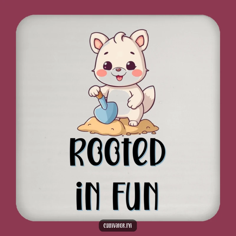 Funny Gardening Animal Coaster: Trowel Time Defense - Chic Funny Gift