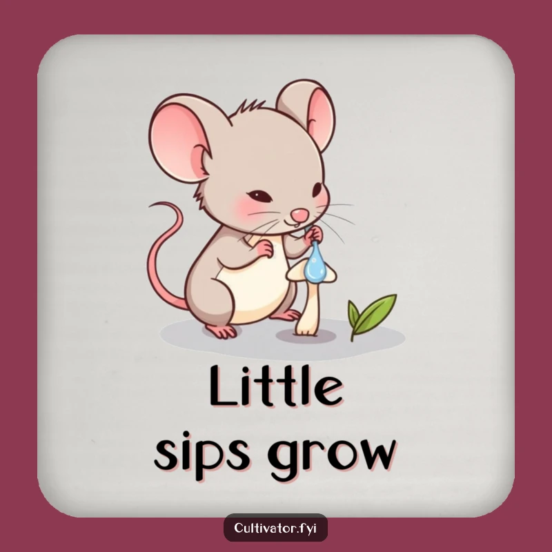 Funny Mouse Garden Coaster: Diligent Watering Protectant, Unique Funny Gift!