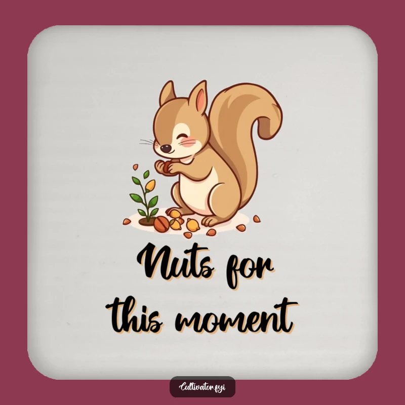 Funny Squirrel Nut Scatter Coasters: Protect Tables with Woodland Whimsy