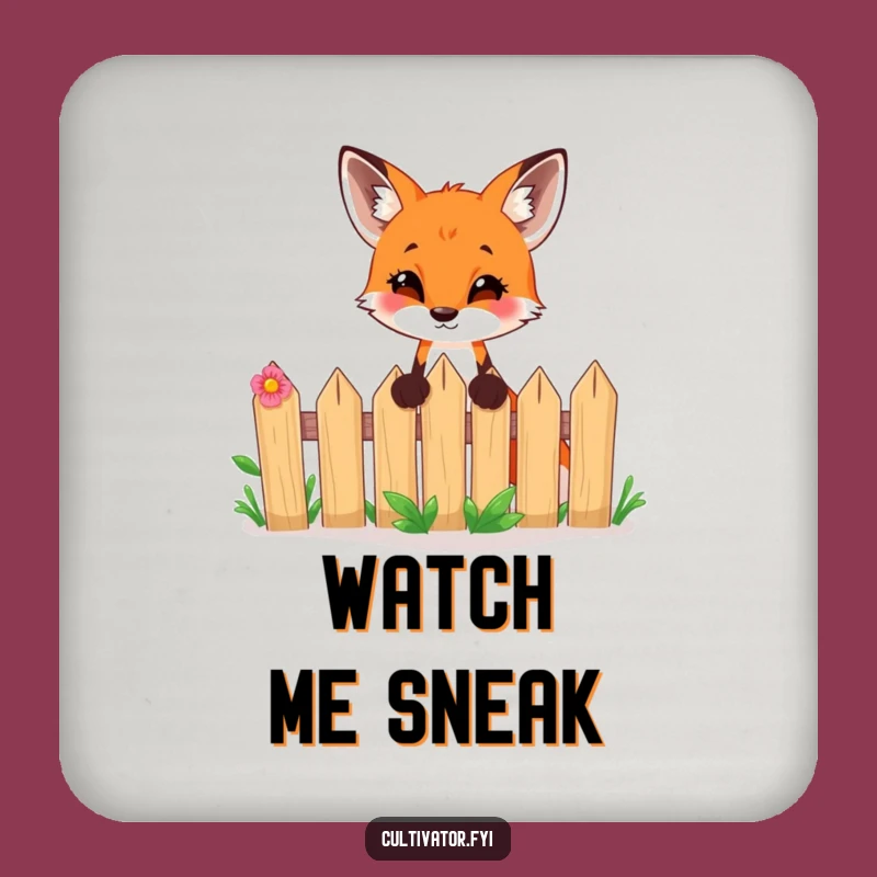 Funny Fox Garden Coaster Set - Protect Surfaces with Whimsy, Charming Funny Gift!