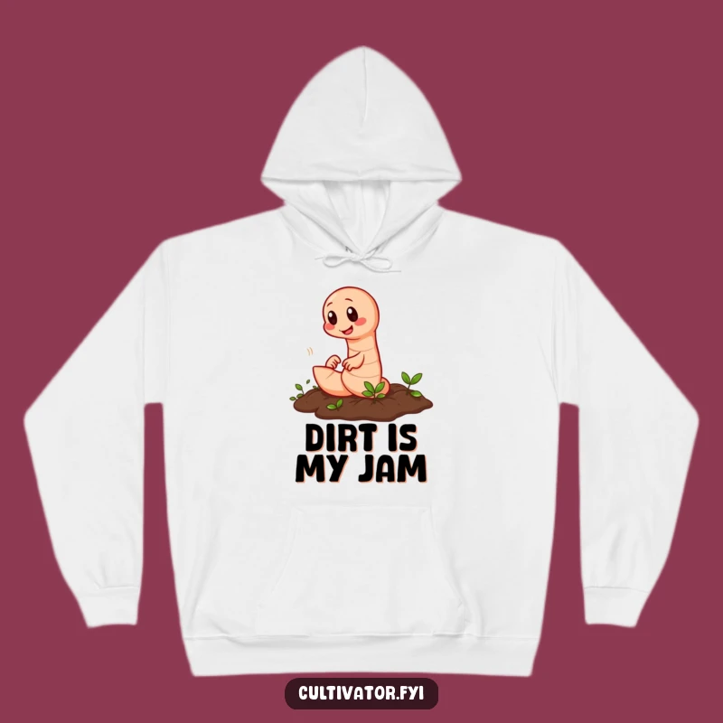 Funny Earthworm Tilling Hoodie: Cozy Gardener Apparel & Humorous Gift