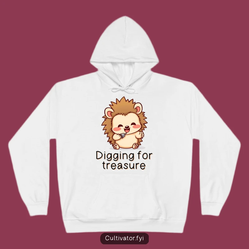 Funny Hedgehog Digging Hoodie: Cozy Up with Hilarious Garden Vibes