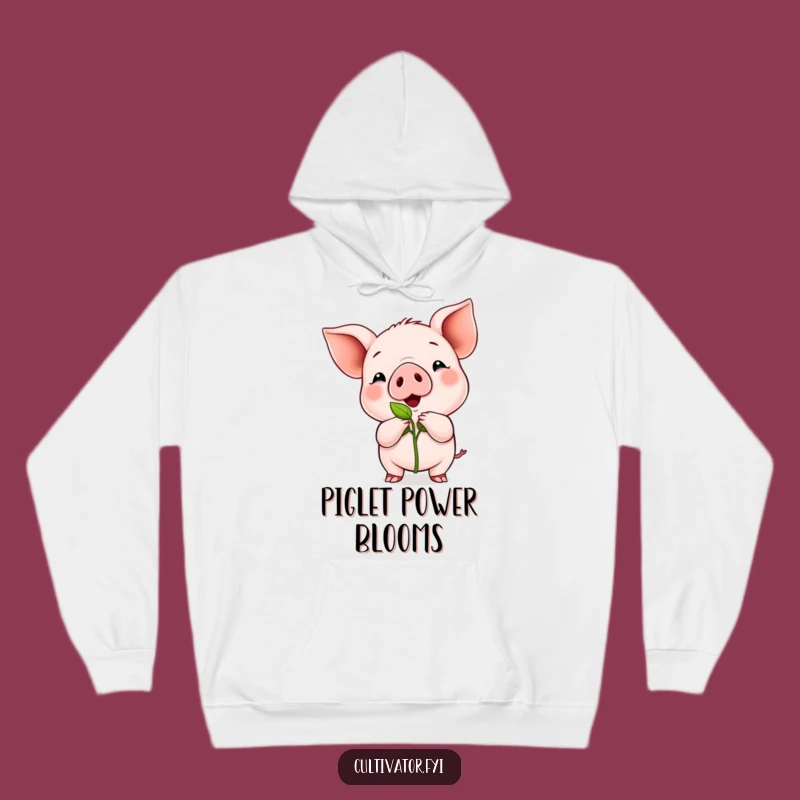 Cozy Funny Piglet Sprout Hoodie: Stay Warm with Growing Joy