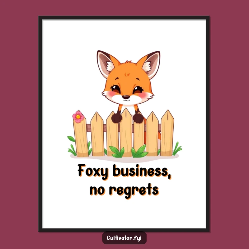Free Printable Wall Art: Excited Fox Art, Funny Downloadable Decor for Home