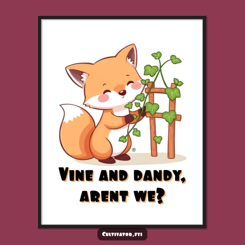 Whimsical Free Printable Wall Art: Fox's Garden Guide - Downloadable Decor