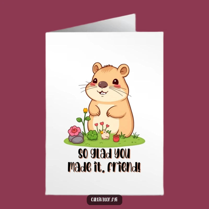 Free Printable Capybara Congratulations Card: Humorous Downloadable Print at Home