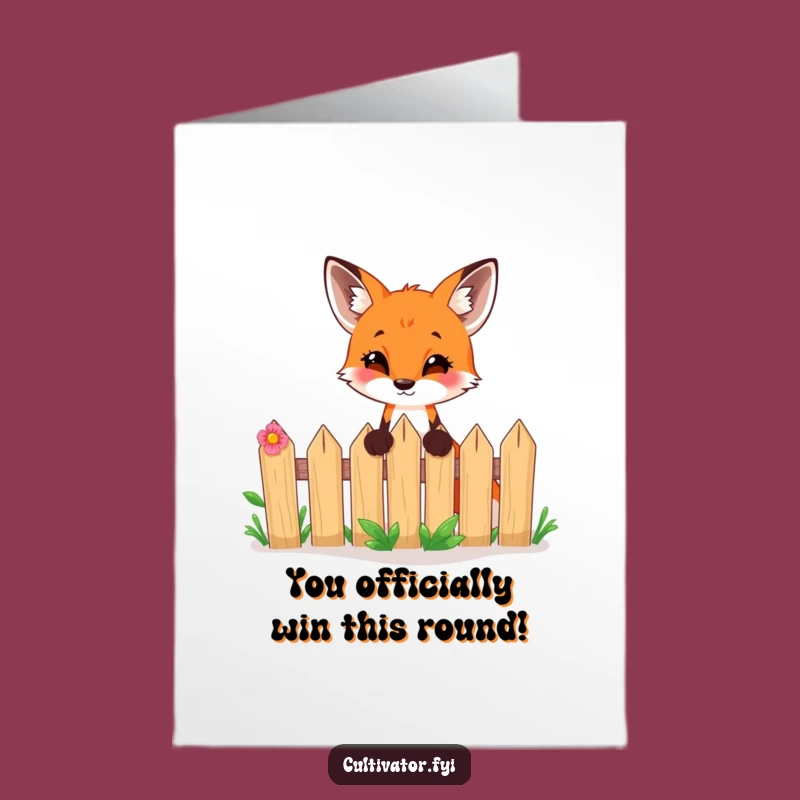 Free Printable Congrats Card: Excited Fox, Easy Print-at-Home, Funny Downloadable Gift