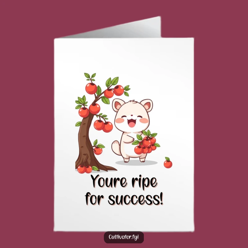 Free Printable Fruit Card: Congrats on Your Sweet Success, Downloadable Greeting
