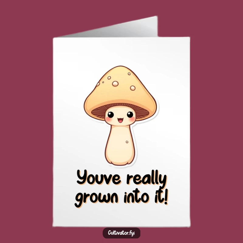 Free Printable Mushroom Congrats Card - Celebrate Success Downloadable Gift