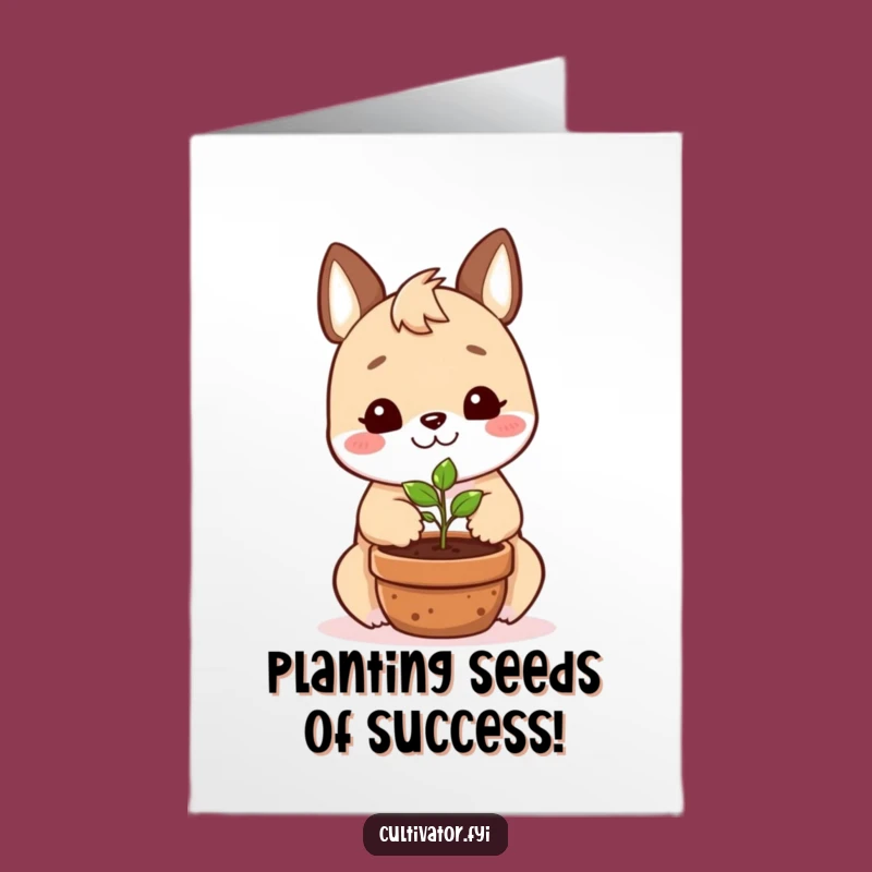 Funny Free Printable Congrats Card: Planting Success Downloadable Gift