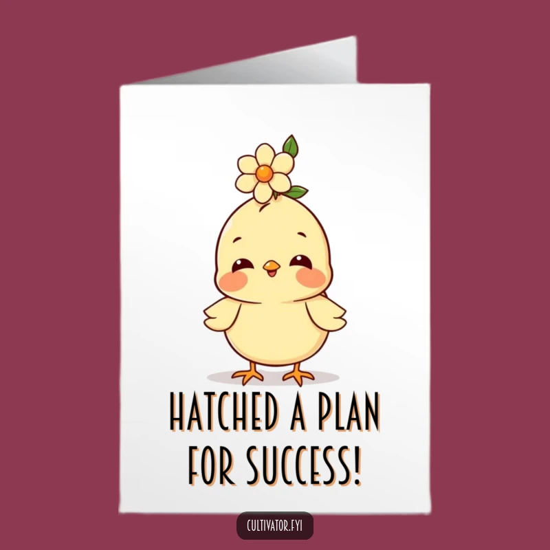 Free Printable Congrats Card: Chick Flower Balance Downloadable Gift