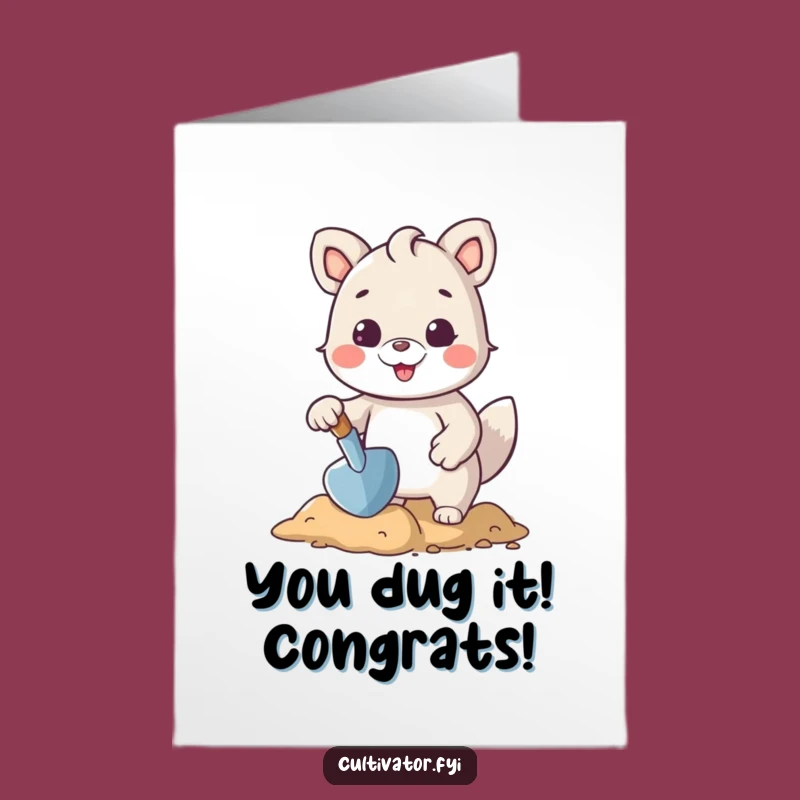 Humorous Free Printable Congrats Card: Animal Gardener, Great DIY Gift