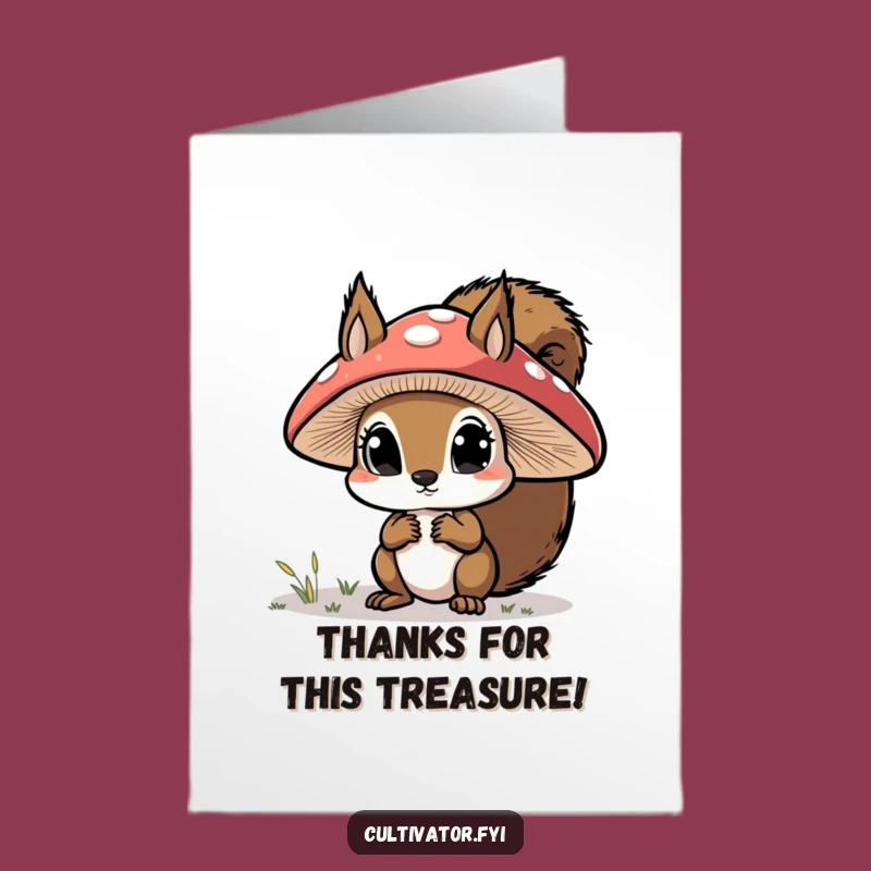 Free Printable Thank You Card: Curious Squirrel's Gratitude, Funny Downloadable Gift