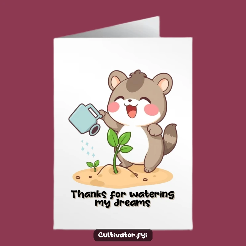 Funny Free Printable Thank You Card: Watering Thanks Downloadable Gift