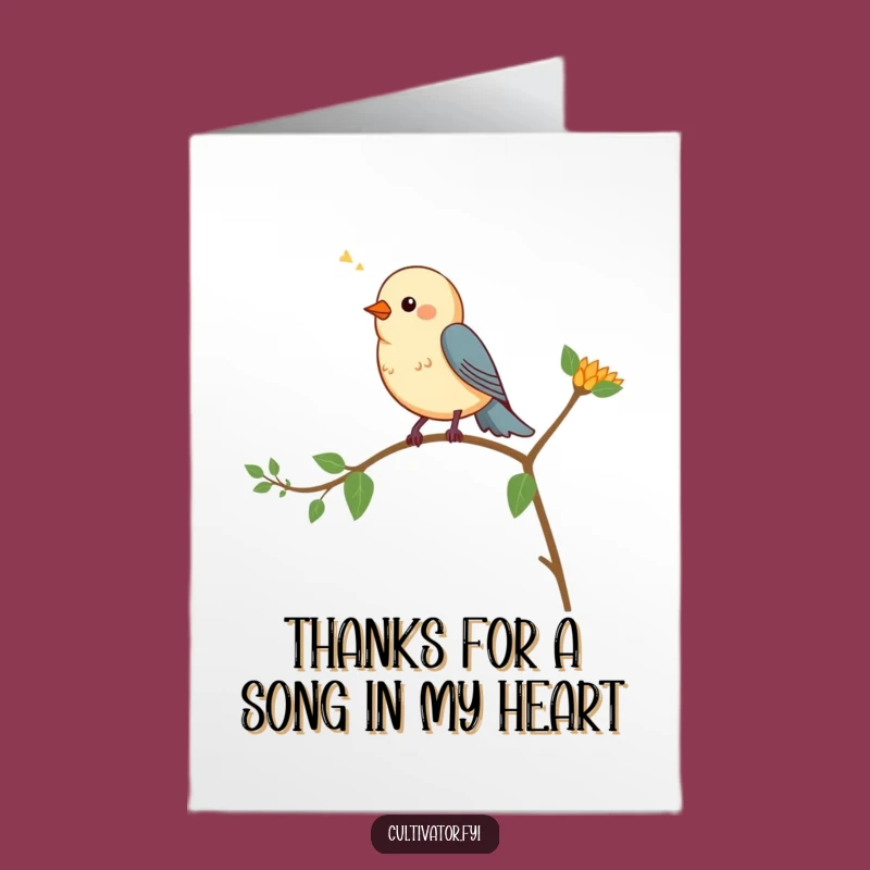 Free Printable Thank You Bird Card: Cheerful Chirping, Downloadable & Print-at-Home