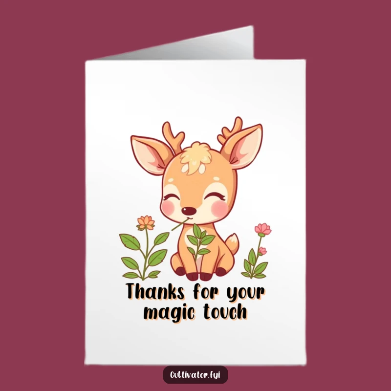 Free Printable Deer Thank You Card: Funny Downloadable Art for Gratitude