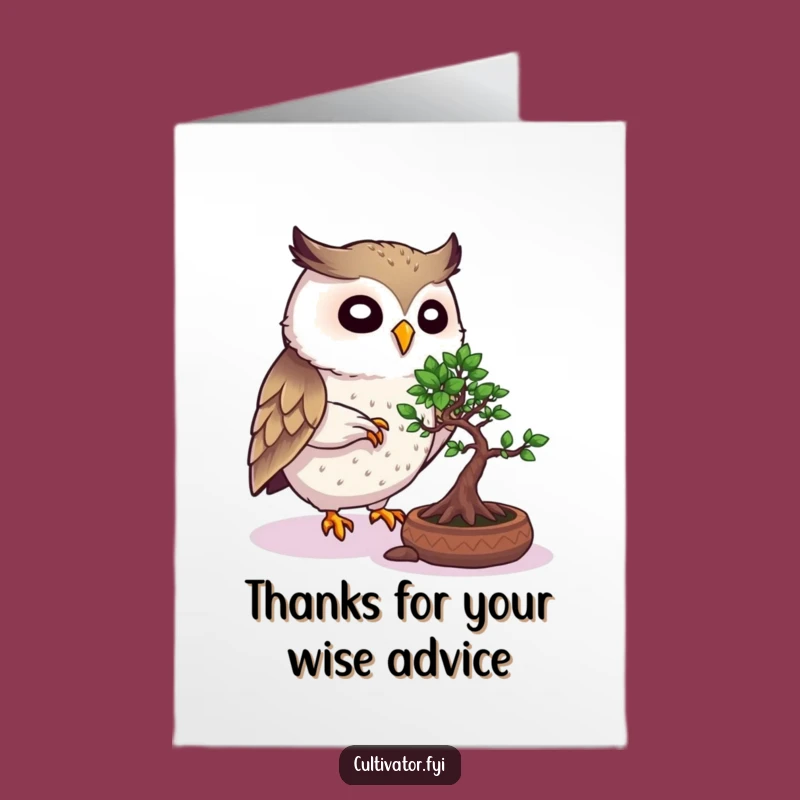Free Printable Owl Thank You Card: Funny Downloadable Art for Gratitude