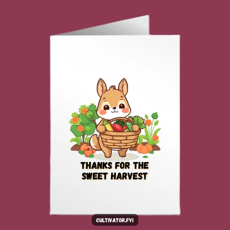 Witty Free Printable Thank You Card: Harvest Offering Animal, Unique DIY