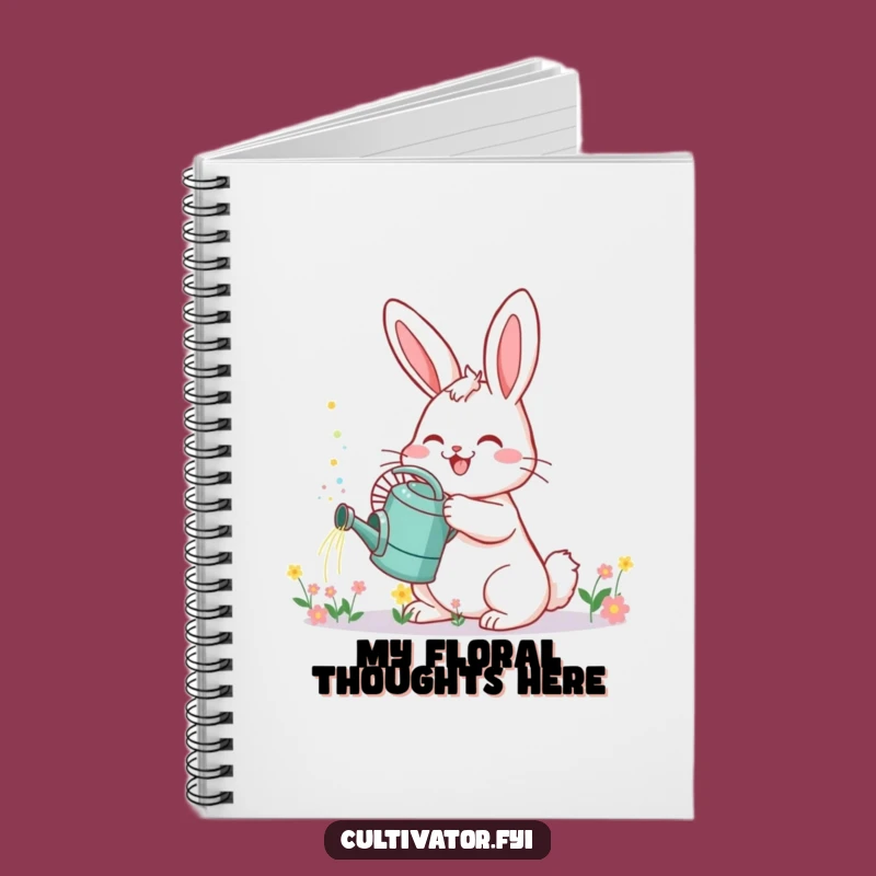 Funny Bunny Garden Notebook: Sprinkling Flowers Journal, Perfect Funny Gift!